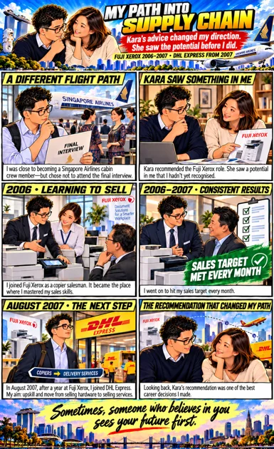 Illustrated leadership story: My Path into Supply Chain